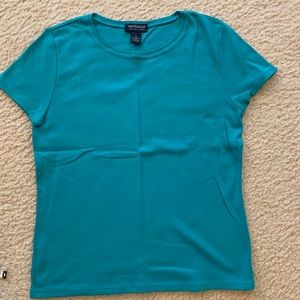 Ann Taylor Factory Teal-Green T-Shirt - Size M